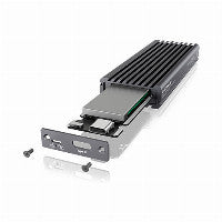ICY BOX M.2 PCIe/SATA SSD Aluminiumgehäuse, USB 3.1 Type-C®, M-Key und B-Key oder B+M-Key Sockel – Ansicht 5