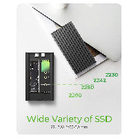 ICY BOX 2-fach M.2 PCIe NVMe Gehäuse, USB 3.2 Gen 2x2 Type-C®, 20 Gbit/s, Werkzeuglose Montage – Ansicht 4