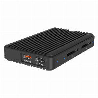 ICY BOX M.2 NVMe/SATA SSD Gehäuse mit Kartenleser 2x SD 4.0, Host USB 3.2 Gen 2 Type-C+A 10 Gbit/s
