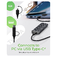 ICY BOX M.2 NVMe & SATA M.2 SSD Gehäuse, USB 3.2 (Gen 2) Type-C®/A, M-Key Sockel, Werkzeuglos, Schreibschutz – Ansicht 5