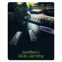 ICY BOX M.2 NVMe & SATA enclosure, RGB lighting, USB 3.2 Gen 2, 10 Gbps – Ansicht 2