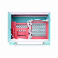 Thermaltake TR100 Mini-ITX Desktop Teal / Red with Mesh Side Panel and USB 3.2 Gen 2 Type-C USB 3.2 Gen 1 Type-A