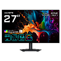 GIGABYTE 68,6cm/27" (2560x1440) GIGABYTE MO27Q28G WQHD WOLED 0,03ms 280Hz HDMI DisplayPort USB-C USB HDR VESA Speaker Pivot