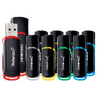 Intenso 3511561 USB-Stick 8 GB USB Typ-A 2.0 Schwarz, Rot, Grün, Transparent, Gelb, Blau