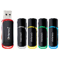 Intenso 3511585 USB-Stick 32 GB USB Typ-A 2.0 Schwarz, Rot, Grün, Transparent, Gelb, Blau