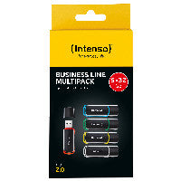 Intenso 3511585 USB-Stick 32 GB USB Typ-A 2.0 Schwarz, Rot, Grün, Transparent, Gelb, Blau