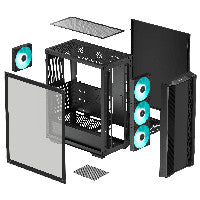 Deepcool CC560 V2 ATX Mid Tower Black Tempered Glass Side Panel
