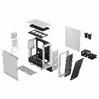 Fractal Design Meshify 2 Compact RGB ATX Mid Tower White Tempered Glass