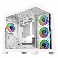 Cooler Master Elite 681 ATX Mid Tower White with Tempered Glass Side Panel and USB 3.2 Gen 2x2 Type-C, USB 3.2 Gen 1 Type-A