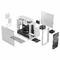 Fractal Design Meshify 2 Lite ATX Mid Tower White / Black with Tempered Glass Side Panel and USB 3.2 Gen 1 Type-A Front Panel