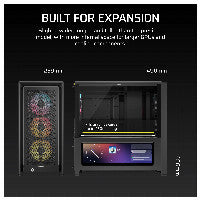 Midi CORSAIR Frame 4000D LCD RS ARGB Black Midi Tower ATX Gaming Case