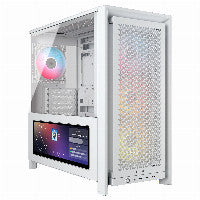 Midi CORSAIR Frame 4000D LCD RS ARGB Weiß Midi Tower ATX Gaming Gehäuse