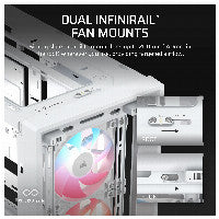 Midi CORSAIR Frame 4000D LCD RS ARGB Blanc Boîtier Gaming Moyen Tour ATX