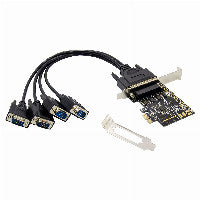 Carte PCIe 1x 4xRS232 Série 115 200 bps