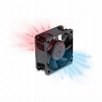 Axiallüfter 48 V DC, 60 x 60 x 25 mm mit 2 Pin Lüfteranschluss schwarz
