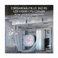 K Corsair Nautilus 360 LCD Liquid CPU Cooler White
