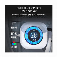 K Corsair Nautilus 360 LCD Liquid CPU Cooler White