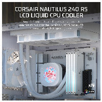 K Corsair WAK Nautilus 240 LCD White 240mm Radiator