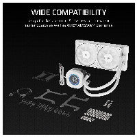 K Corsair WAK Nautilus 240 LCD White 240mm Radiator