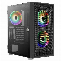 Aerocool Graphite v3 ARGB ATX Mid Tower Tempered Glass Side Panel, USB 3.2 Gen 1 Type-A