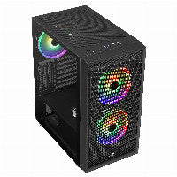Aerocool Graphite v3 ARGB ATX Mid Tower Tempered Glass Side Panel, USB 3.2 Gen 1 Type-A