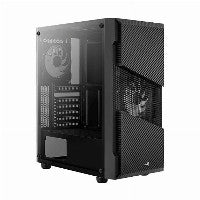 Aerocool Menace Saturn RGB ATX Mid Tower Black with Tempered Glass Side Panel and USB 3.2 Gen 1 Type-A