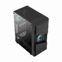 Aerocool Menace Saturn RGB ATX Mid Tower Black with Tempered Glass Side Panel and USB 3.2 Gen 1 Type-A
