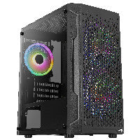 Aerocool Trinity Mini V2 MicroATX Mini Tower Black Tempered Glass Side Panel