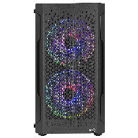 Aerocool Trinity Mini V2 MicroATX Mini Tower Black Tempered Glass Side Panel