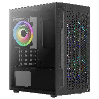 Aerocool Trinity Mini V2 MicroATX Mini Tower Black Tempered Glass Side Panel