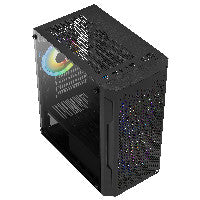 Aerocool Trinity Mini V2 MicroATX Mini Tower Black Tempered Glass Side Panel