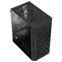 Aerocool Trinity Mini V2 MicroATX Mini Tower Black Tempered Glass Side Panel
