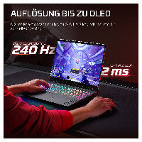 HP HyperX OMEN MAX 16 inch Gaming Laptop PC 16-ak1091ng Copilot+ PC AMD Ryzen AI 9 40,6 cm (16") 2.5K 32 GB DDR5-SDRAM NVIDIA GeForce RTX 5080 Wi-Fi 7 (802.11be) Windows 11 Home Schwarz