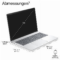 HP EliteBook 8 G2i 16 inch Notebook Next Gen AI PC Copilot+ PC Intel Core Ultra 7 Laptop 40,6 cm (16") WUXGA 32 GB LPDDR5x-SDRAM 1 TB SSD Wi-Fi 7 (802.11be) Windows 11 Pro Silber