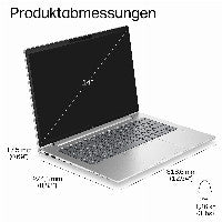 HP E02CZET laptop Intel Core 7 350 35,6 cm (14") WUXGA 32 GB LPDDR5x-SDRAM 1 TB SSD Wi-Fi 7 (802.11be) Windows 11 Pro AI PC Silber