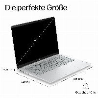 HP OmniBook 3 14-hz0155ng Next Gen AI Copilot+ PC Snapdragon X1-26-100 Laptop 35,6 cm (14") 2K 16 GB LPDDR5x-SDRAM 512 GB SSD Wi-Fi 6E (802.11ax) Windows 11 Home Silber