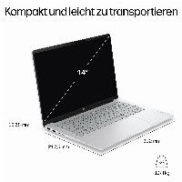 HP DF7F8EA laptop Copilot+ PC Intel Core Ultra 7 35,6 cm (14") 2K 16 GB LPDDR5x-SDRAM 512 GB SSD Wi-Fi 6 (802.11ax) Windows 11 Home Silber