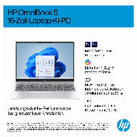 HP DF7H2EA laptop Intel Core Ultra 5 225U 40,6 cm (16") 2K 16 GB LPDDR5x-SDRAM 512 GB SSD Wi-Fi 6 (802.11ax) Windows 11 Home AI PC Silber