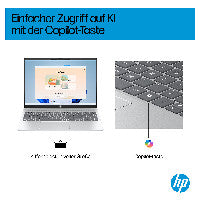 HP DF7H2EA laptop Intel Core Ultra 5 225U 40,6 cm (16") 2K 16 GB LPDDR5x-SDRAM 512 GB SSD Wi-Fi 6 (802.11ax) Windows 11 Home AI PC Silber