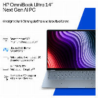 HP DF7A5EA laptop Copilot+ PC 35,6 cm (14") Touchscreen 3K 32 GB LPDDR5x-SDRAM 1 TB SSD Wi-Fi 7 (802.11be) Windows 11 Home Blau, Grau