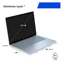 HP DF7A5EA laptop Copilot+ PC 35,6 cm (14") Touchscreen 3K 32 GB LPDDR5x-SDRAM 1 TB SSD Wi-Fi 7 (802.11be) Windows 11 Home Blau, Grau