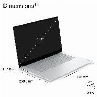 HP DF7J1EA laptop Copilot+ PC Intel Core Ultra X7 358H 43,9 cm (17.3") Touchscreen Full HD 32 GB LPDDR5x-SDRAM 1 TB SSD Wi-Fi 7 (802.11be) Windows 11 Home Silber