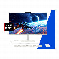 HP OmniStudio All-in-One Desktop Next Gen AI 27-cw0471ng PC Copilot+ PC AMD Ryzen AI 7 445 68,6 cm (27") 2560 x 1440 Pixel 16 GB DDR5-SDRAM 512 GB SSD Windows 11 Home Wi-Fi 6 (802.11ax) Weiß
