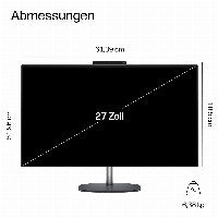 HP OmniStudio X All-in-One Desktop Next Gen AI 27-cx0452ng PC Copilot+ PC Intel Core Ultra 5 325 68,6 cm (27") 2560 x 1440 Pixel All-in-One-PC 24 GB DDR5-SDRAM 1 TB SSD Windows 11 Home Wi-Fi 7 (802.11be) Schwarz, Grau