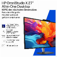 HP OmniStudio X All-in-One Desktop Next Gen AI 27-cx0475ng PC Copilot+ PC Intel Core Ultra 7 356H 68,6 cm (27") 2560 x 1440 Pixel All-in-One-PC 24 GB DDR5-SDRAM 1 TB SSD Windows 11 Home Wi-Fi 7 (802.11be) Schwarz, Grau