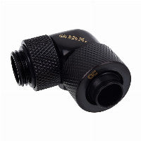 K Alphacool Eiszapfen Anschluss 90 Grad G1/4 Zoll AG auf 13/10mm - drehbar, schwarz