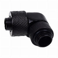 K Alphacool Eiszapfen Anschluss 90 Grad G1/4 Zoll AG auf 13/10mm - drehbar, schwarz