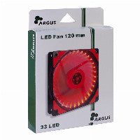 Inter-Tech Lüfter 120*120*25 ARGUS L-12025 RD, rot