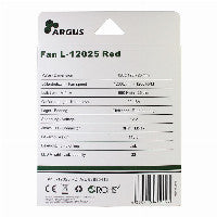 Inter-Tech Lüfter 120*120*25 ARGUS L-12025 RD, rot