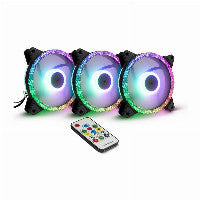 Inter-Tech Lüfter 120*120*25 ARGUS RGB-FAN SET RS-07, 3X LED retail
